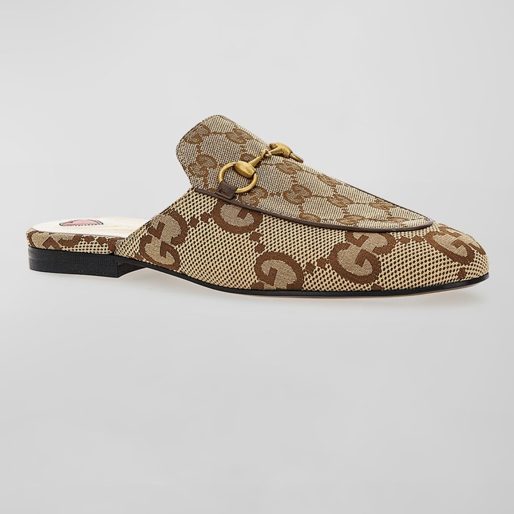 Gucci Brown Monogram Loafers